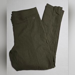 Calvin Klein Size Large Olive Green Leggings